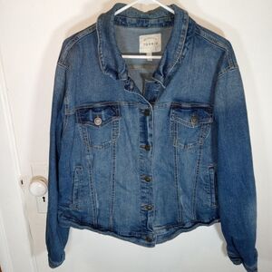 Torrid Medium Wash Denim Jacket Torrid Size 1